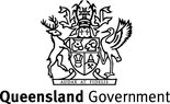 Queensland Government Coat of Arms - mono one-line stacked