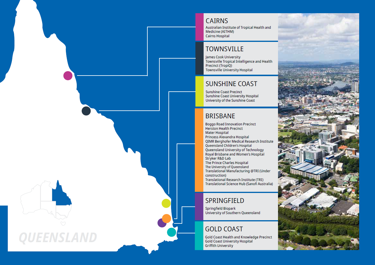 Qld, Australia map with details