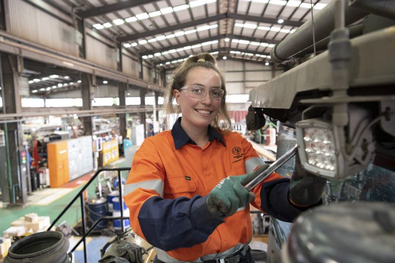 Auto-electrical apprentice Brianna Thirlwall.