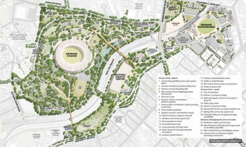 Victoria Park Precinct map with legend