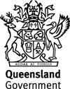 Queensland Government Coat of Arms - mono two-line stacked
