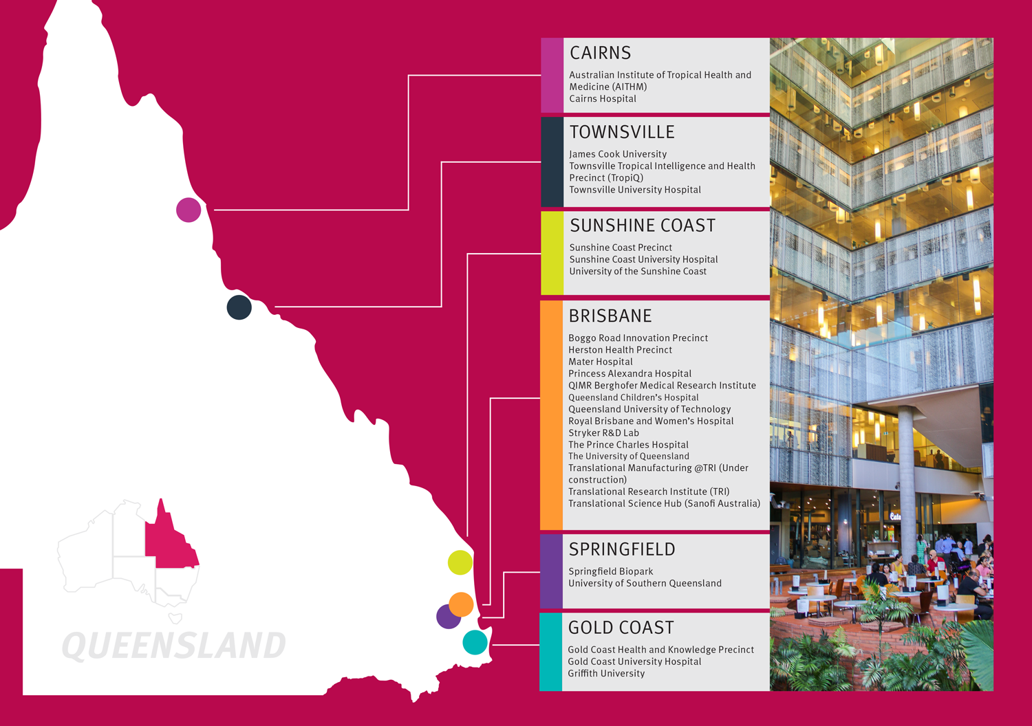 Qld, Australia map with details