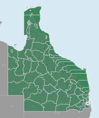 High Quality Map Of Queensland Is A State Of Australia,, 49% OFF