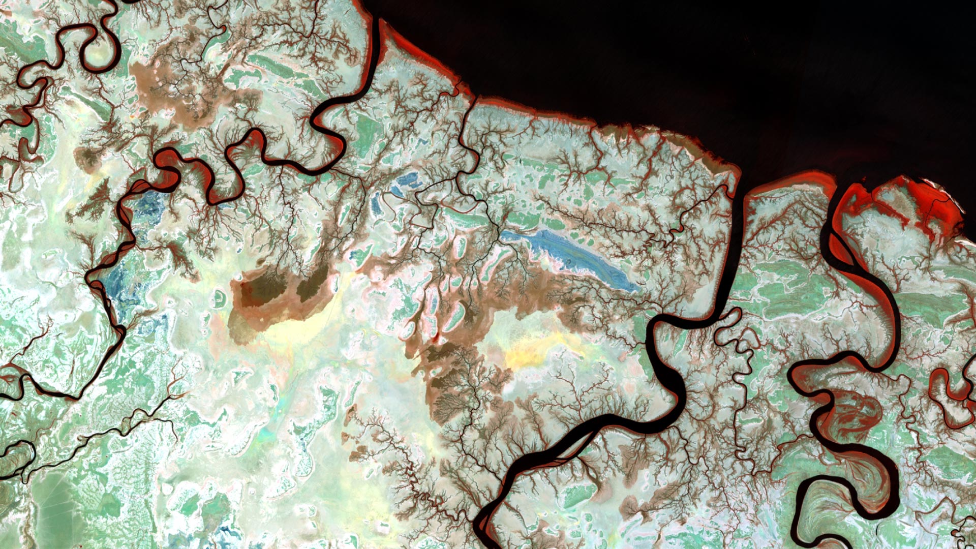 Queensland Government gallery of satellite images - Mangrove monitoring Burketown